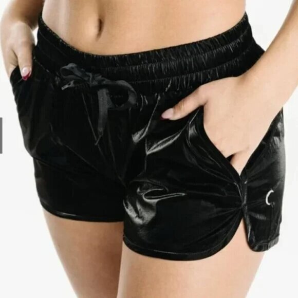 ZYIA - Midnight Bomber Gloss Athletic Shorts- Size Medium - Picture 3 of 14